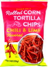 Chili & Lime Flavored Rolled Corn Tortilla Chips