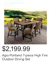 Agio Portland 7-piece High Fire Outdoor Dining Set