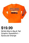 NCAA Men's Big & Tall Graphic Sweatshirt – Syracuse Orange