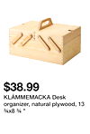 KLÄMMEMACKA Desk organizer, natural plywood, 13 ¾x8 ¾ "