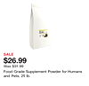 Food-Grade Supplement Powder for Humans and Pets, 25 lb.