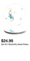 Set Of 4 Butterfly Salad Plates