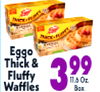 Eggo Thick & 99 Fluffy 3 11.6 Oz Waffles Box