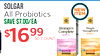 SOLGAR NEW All Probiotics ITEM SAVE $7.00/EA $1699 COUNT Women's Weight Management Complete PROBIOTIC PROBIOTIC - -