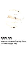 Made In Mexico Sterling Silver Cuatro Wiggle Ring