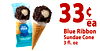 33 ea BLUE RIBBON Blue Ribbon Sundae Cone COOKIES . CREAM SUNDAS CONE 3 fl. oz