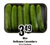 349 Mini Hothouse Cucumbers 14 oz Package