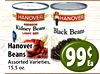 HANOVER HANOVER REDSKIN Kidney Beans Black Beans LIGHT RED Hanover Beans Assorted Varieties, 99 Ea Ç 15.5 oz.