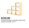 TROFAST Storage combination, light white stained pine/white, 37x17 3/8x35 7/8 "