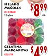 HELADO MCCOLL'S ICE CREAM 1 Gallon 899 ea. GELATINA MARGARITAS GELATIN S 499