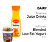 DAIRY
Tropicana
Juice Drinks
12 oz.
YoCrunch
Blended
Low Fat Yogurt
6 oz.