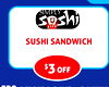 SUSHI SANDWICH
$3 OFF
529 empire blvd. betwee