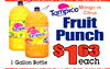 Mango or Citrus Fruit Tampic Punch 1 Gallon Bottle