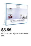 LED curtain lights 10 strands, 5ft