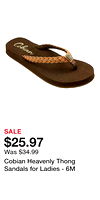 Cobian Heavenly Thong Sandals for Ladies - 6M