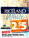 RICELAND 2 FOR $ 5 ES 3 LB. BAG RICELAND WHITE RICE Enriched Long Grain
