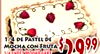 1/4 DE PASTEL DE MOCHA CON FRUTA