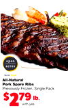 All?Natural Pork Spare Ribs