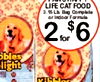 LIFE CAT FOOD 3.15 Lb Bag Complete 2 Indoor for $ Formula 6 or bles light