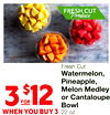 Watermelon, Pineapple, Melon Medley or Cantaloupe Bowl