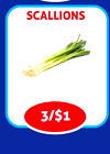 SCALLIONS
3/$1
MEAT