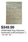 GYRSTINGE Rug, flatwoven, handmade multicolor/green, 7 ' 10 "x9 ' 10 "