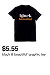 black & beautiful' graphic tee