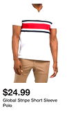 Global Stripe Short Sleeve Polo