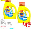 - - - - I 2in1 Tide - SIMPLY 2in1 - CLEAN &FRESH - Tide - SIMPLY CLEAN & FRESH - TIDE - - SIMPLY CLEAN & FRESH 38 Load - 46 Oz. SAVE 1.00 ea.