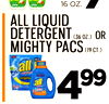 7716OZ.
Allliquid
detergent(36oz.)or
mightypacs(19ct.)
+frozen
449999