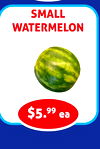 SMALL
WATERMELON
$5.99 ea