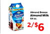 Almond Breeze Almond Almond Milk 64 oz. 2/$6