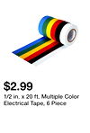 1/2 in. x 20 ft. Multiple Color Electrical Tape, 6 Piece