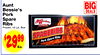 Aunt BIG Bessie's DEALS Pork Spare Ribs Frozen, 10 Lb. Box SPARERIBS Pork Spare Ribs - - - KING