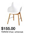 TORVID Chair, white/oak