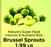 Nature's Super Food Vitamin & Nutrient Rich Brussel Sprouts 1.99 LB