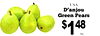USA D'anjou Green Pears $148