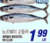FROZEN NORWAY MACKEREL NO CLEAN 1 99 LB