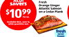 Fresh Orange Ginger Atlantic Salmon on a Cedar Plank
