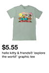 hello kitty & friends® 'explore the world!' graphic tee