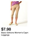 Basic Editions Women's Capri Leggings