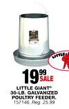 LITTLE GIANT® 30-LB. GALVANIZED POULTRY FEEDER