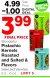 Pistachio Kernels Roasted and Salted & Flavors