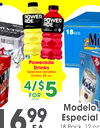 INGS
Powerade
Drinks
Selected Varieties
Drinks, 28 oz.
+Crv
+Crv
4/$4/$55FORFOR
16169999
EAEA
Modelo
Modelo
Especial
Especial
18 Pack, 12 oz.
18 Pack, 12 oz.