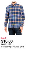 Check Stripe Flannel Shirt