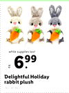 Delightful Holiday rabbit plush