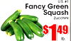 U.S.#1 Fancy Green Squash Zucchinl lb.