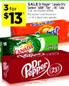 Dr Pepper®, Canada Dry®, Sunkist®, A & W®, 7Up® or RC® Cola