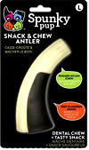 Spunky Pup™ Snack & Chew Antler Dental Chew & Dog Toy - Large