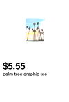 palm tree graphic tee